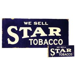 Star Tobacco Porcelain Flange Sign