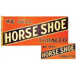 Horseshoe Tobacco Porcelain Flange Sign
