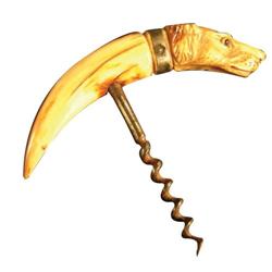 Boars Tooth Corkscrew, Dog Motif