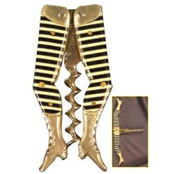 Celluloid and Steel Ladies Leg Corkscrew