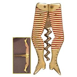 Celluloid and Steel Ladies Leg Corkscrew