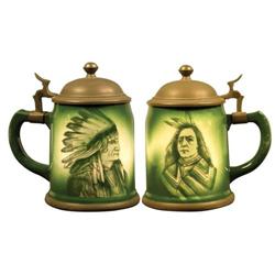 Western Americana Ceramic Stein