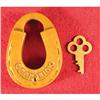 Image 1 : Brass Padlock in the shape of a horseshoe