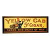 Image 1 : Yellow Cab Cigars Embossed Tin Sign