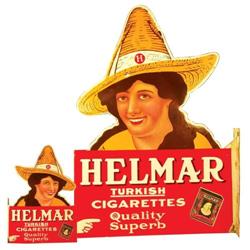 Helmar Turkish Cigarette Porcelain Sign