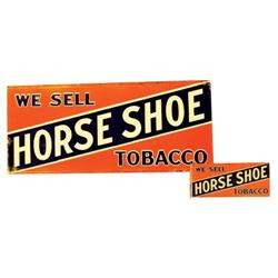 Horseshoe Tobacco Porcelain Flange Sign