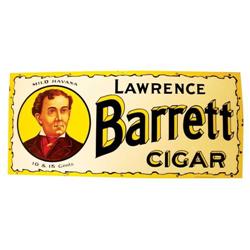 Lawrence Barrett Cigar Porcelain Sign