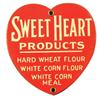 Image 1 : Sweetheart Flour/Corn Meal Porcelain Sign