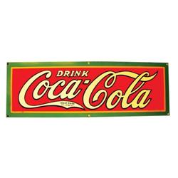 Coca Cola Embossed Porcelain Sign