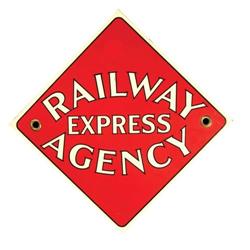Railway Express Agency Porcelain Sign