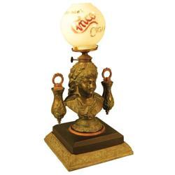 Cinco Cigar Lighter w/original milk glass globe