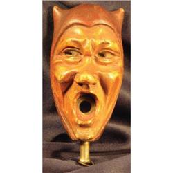 Wood Cigar Tip Cutter w/Devil  Face