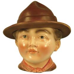 Boy Scout Shaped Ceramic Humidor