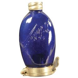 Ladies Handheld Cobalt Blue Glass Spittoon