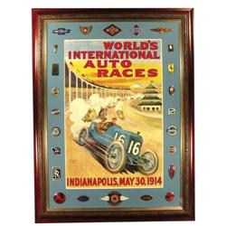 Worlds International Auto Races Poster