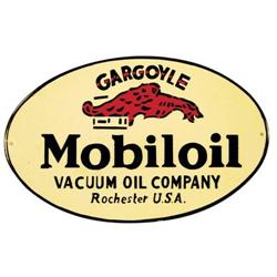 Mobile Oil Oval Porcelain Sign