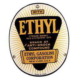 Ethyl Gasoline Porcelain Pump Sign