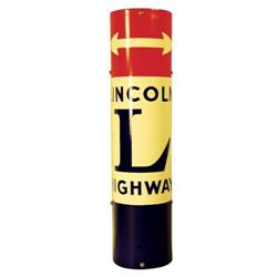 Lincoln Highway Curved Porcelain Sign