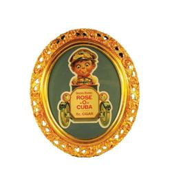 Rose-O-Cuba Die Cut Cardboard Sign