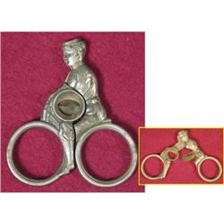 Cigar Tip Cutter Depicting Lady on Bicycle