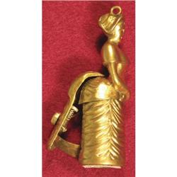 Cigar Tip Cutter Victorian Lady Brass