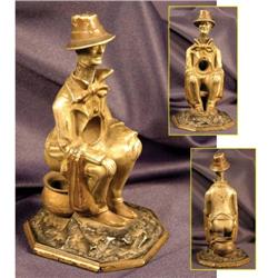 Cigar Tip Cutter Man Sitting on Chamber Pot