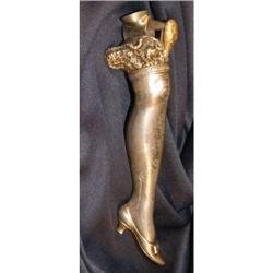 Nickeled Brass Ladies Leg Cigar Tip Cutter