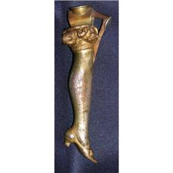 Nickeled Brass Ladies Leg Cigar Tip Cutter