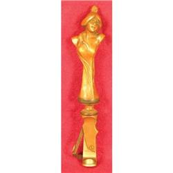 Brass Cigar Tip Cutter, Victorian Nude