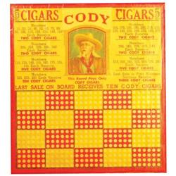 Buffalo Bill Cody Cigar Punch Board