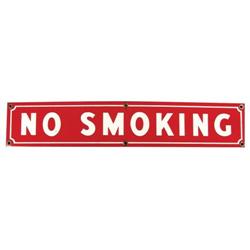 No Smoking Porcelain Sign