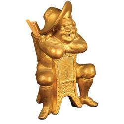 Cast Iron Figural Cigar Tip Cutter, Cowboy