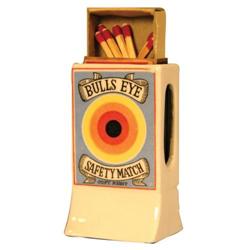 Bulls Eye Safety Matches Ceramic Holder