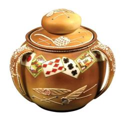 Western Americana Nippon Lidded Jar