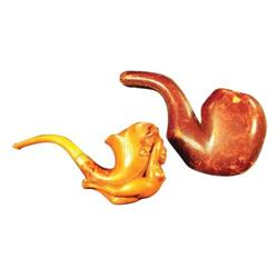 Wood pipe with Carved Nude