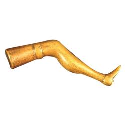Pipe Tobacco Tamper Ladies Leg, Brass