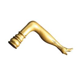 Nickel Ladies Leg Pipe Tobacco Tamper