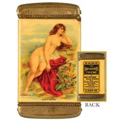 Celluloid Match Safe Depicting Nude