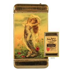 Celluloid Match Safe, Victorian Woman