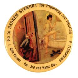 Celluloid Pocket Mirror, Bathing Woman
