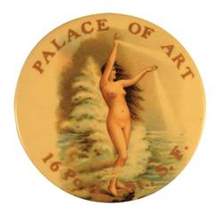 Celluloid Pocket Mirror depicting Nude