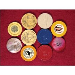 Ten Misc. Poker Chips