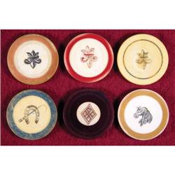 Six Misc. Ivory Poker Chips