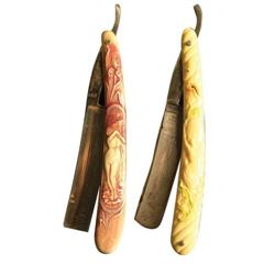 Two Celluloid Handled Straight Razors