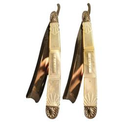 Set of Two Mother of Pearl Straight Razors