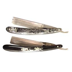 Two Celluloid Handled Straight Razors