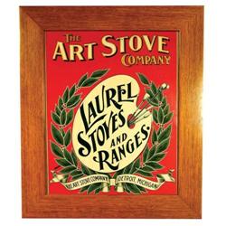 Laurel Stove and Ranges Embossed Tin Sign