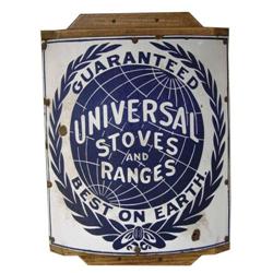 Universal Stoves and Ranges Porcelain Sign