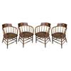 Image 1 : Set of Four Oak Captains Chairs