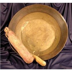 Rare Gold Mining Pan and two gold pokes